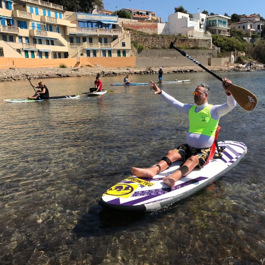 Handicapped Rowers celebrating winning a race